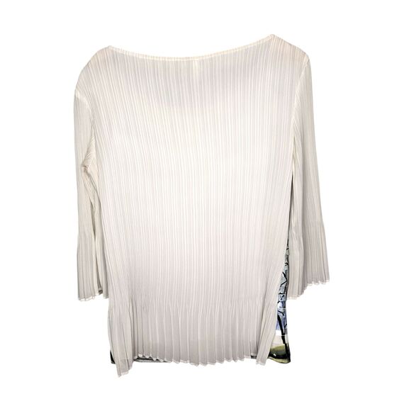 LINDI Women's Blouse Medium Accordian Pleats Textured Artistic Statement Piece - Picture 4 of 6